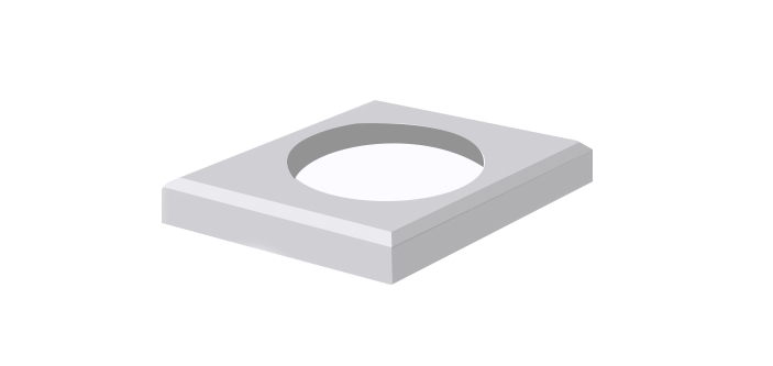 End plate with opening